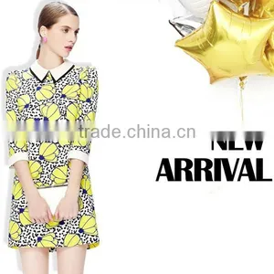 HD-D106 2014 Hot Design Elegant Women New Arrival Floral Dress/casual Ladies Dress thumbnail-1