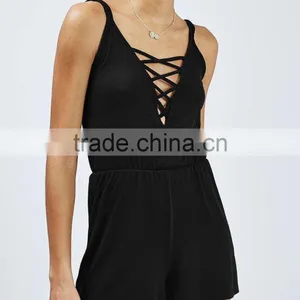 Latest Fashion Girl Lattice Front Women Pant Summer Shorts Sexy Playsuit thumbnail-2