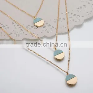 Zm34536a Fashionable Jewelry Simple Three Later Pendant Necklace thumbnail-6
