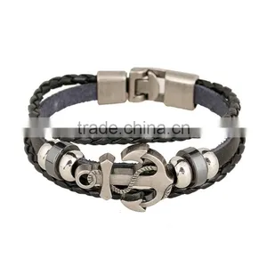 Zm22499a Hot Selling Men Bracelet Charm Anchor Bracelet thumbnail-1