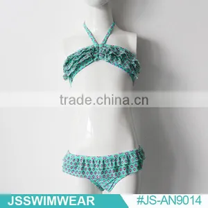 Young Girls Blue Fashion Swimwear thumbnail-1