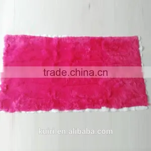 Daying Origin Rabbit Fur Plate Real Rabbit Pelt Plates Dyed Colors Rabbit Fur Skin Plates thumbnail-2