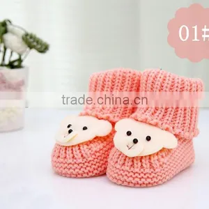 Wholesale Cotton Material Lovely Newborn Crochet Shoes thumbnail-1