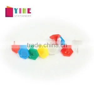 Multi Color Plastic Flatback Head Thumb Tacks for Office Supplies thumbnail-1