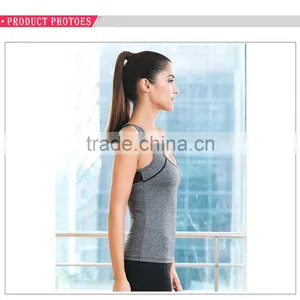Sexy Girls Custom Gym Fitness Yoga Wear Custom Tank Tops Women With Mesh Design thumbnail-5