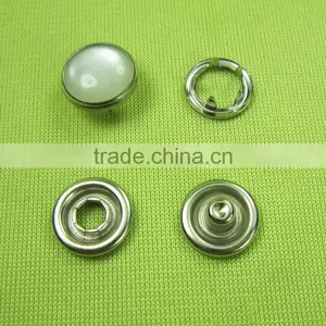 Best Selling Pearl Resin and Brass Combination Prong Type Snap Buttons thumbnail-3