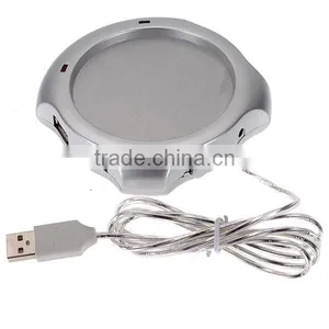 New Arrival Wired Muti-function Tea Coffee Cup Mug Warmer Heater Office Pad With 4 Port Hub USB Gadget For PC For Mac thumbnail-3