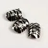 Charming Metallic Fake Nails Zebra Stripe Artist Nail With Silver Plated thumbnail-1