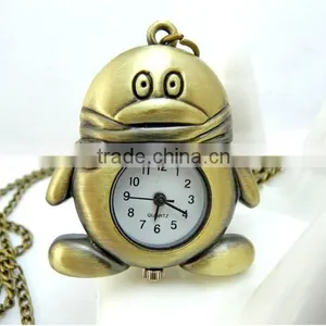 Free Shipping!!! Cartoon Penuins Pendant Pocket Watch @ Mixed Antique Bronze Mechanical Locket Watch Pocket thumbnail-1