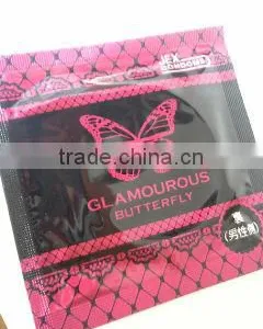 Japan Female Condom Sex Product 'GLAMOUROUS BUTTERFLY HOT' --- Outside Top Jelly-coated --- 6p thumbnail-4