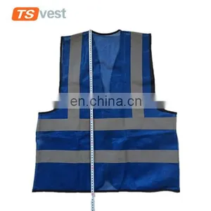 Hot Selling Warehouse Worker Royalblue Reflective Vest With 3 Pockets thumbnail-2
