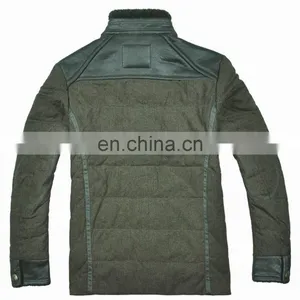 2015 Lastest Fashion Mens Handsome Long Green Leather Jacket thumbnail-2