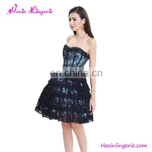 Fast Shipping Lace Strapless Body Shaper Dress Corset Sexy thumbnail-2