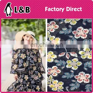 Summer Vacation Hot Sale Flora Chiffon Printed Fabric thumbnail-1