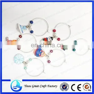 Tiny Christmas Ornaments Set of 6 Wine Glass Charms thumbnail-1