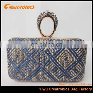 Fashionable Factory Directly Selling Cheap Lady Clutch Bag Made Of Straw Wholesale thumbnail-1