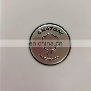 Round Cap Labels Embossed Alloy Logo thumbnail-1