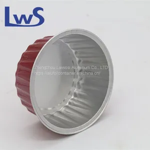 Colorful Aluminum Foil Mini Container Baking Cups With Plastic Lid thumbnail-1