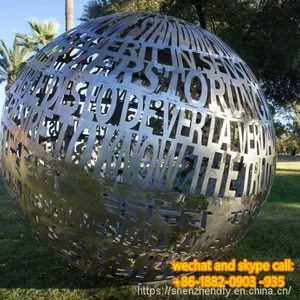 Customized Sculpture Geometry Stainless Steel Balls Sculpture Public indoor space thumbnail-5