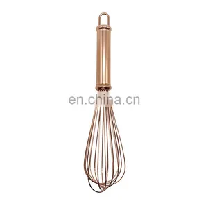 Wholesale High Quality Kitchen Tools Manual Wood Handle Silicone Egg Beater thumbnail-1