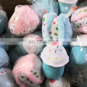 Soft Stuffing Cupcake Squeaky Dog Birthday Cake Plush Toy thumbnail-1