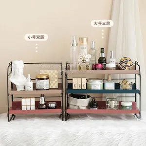 Customized Desktop Shelf Cosmetic Storage Rack Multi-Layer Iron Home Nordic Style Skin Care Shelf thumbnail-2