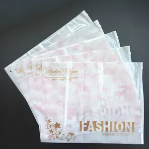 Custom Logo Plastic Packaging Bag With Zipper for Garment Manufacturer thumbnail-1