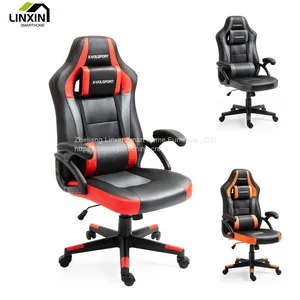 Wholesale PC Computer Leather Swivel Home Office Massage Desk Chairs Ergonomic With Lumbar Support and Headrest Manufacture thumbnail-1