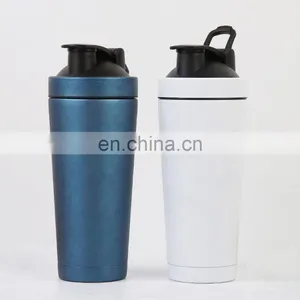 Colorful Lids And Plastic Shaker Factory Wholesale Bpa Free Plastic Water Bottle Fitness Gym Protein Shaker Bottle thumbnail-1