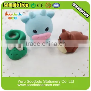 Colored Eraser Pencil Topper Custom Animal Stationery Eraser thumbnail-1