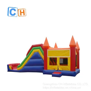 Inflatable Combo With Dry Slide Jumper Bouncer Bounce House Art Panels For Sale Outdoor Bouncy Castle thumbnail-1