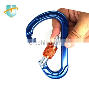 100mm/5.43inch Wholesale CE Certified Climbing Aluminum Carabiner Hook With Screw Gate thumbnail-2