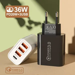 Factory Wholesale High Quality PD Type QC3.0 Fast Portable Mobile Phone Adapter Charger for Iphone for Xiaomi thumbnail-4
