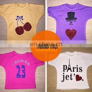 Wholesale Korea Best Quality Htv Glitter Film Heat Transfer Glitter Color Vinyl Rolls for T-shirt Custom thumbnail-3