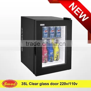 35L Mirror Glass Door Mini Bar Fridge thumbnail-2