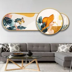 Living Room Home Decoration Modern Nordic Art Abstract Canvas Crystal Porcelain Painting thumbnail-5