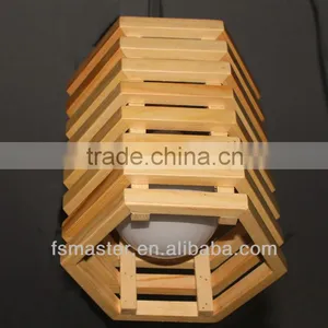 2013 New Unique Design Large Rectangle Round Wooden Pendant Light Restaurant Pendant Lighting thumbnail-1