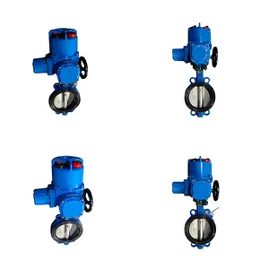 DN50 DN125 Modulating Type Flange Soft Seal Wafer Butterfly Valve thumbnail-1