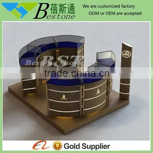 Luxury Round Perfume Showcase Kiosk Display thumbnail-1