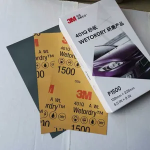 3M Wetordry Abrasive Sheet 401Q P1500/P2000 5 1/2 in X 9 Silicon Carbide Waterproof Medium Hardness Car Sanding thumbnail-1