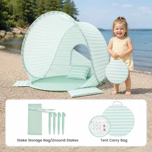 Pop Up Baby Tent With UV Protection, Portable Baby Beach Essentials, 35.4