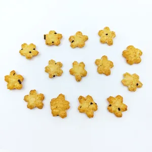 Charming Sakura Cherry Blossom Shape Japanese Style Rice Crackers Soy Sauce Flavor for Wholesale Distributors thumbnail-2
