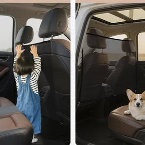 UV-Resistant Car Back Seat Divider Net 600D Polyester 5-Layer Construction 1.5mm Thick Steel Rods for SUV thumbnail-1