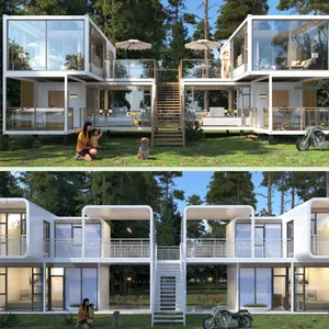 Custom Container House、Flat Pack Modular Container Home、Modular Tiny Container Villa thumbnail-1