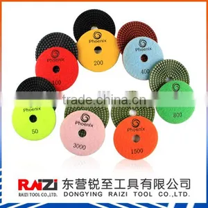4 Inch Flexible Resin Diamond Granite Polishing Pads thumbnail-1