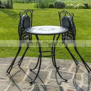 Mosaic Bistro Table With Two Folding Chairs Set thumbnail-5