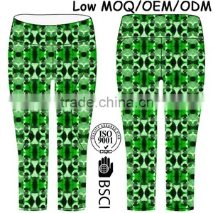 2016 Girls Wholesale Yoga Pants High Quality Polyester Tight Fitness Pants/CAPRI PANTS thumbnail-1