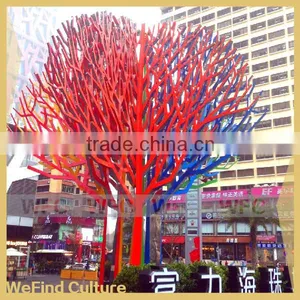 Outdoor Tree Shaped Lacquered Metal Welded Sculpture thumbnail-1