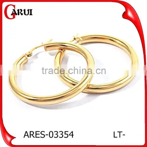 Fashion 316L Stainless Steel Gold Plate Round Earring Designs thumbnail-1