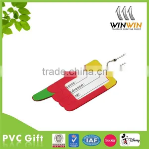 Creative Hand Shape Cheap Soft PVC Silicone Luggage Tag thumbnail-1